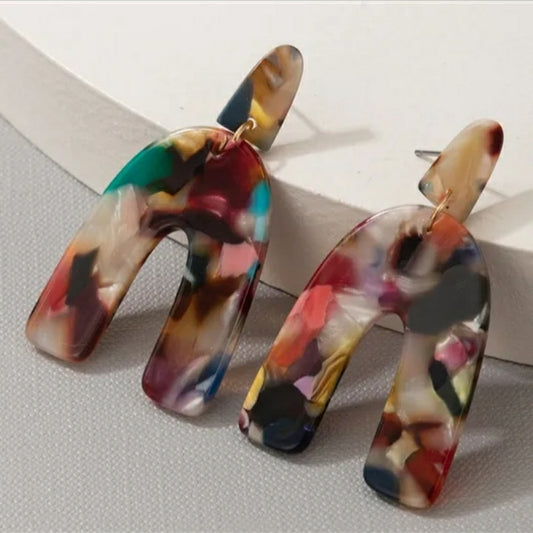 Multicolored Geometric earrings