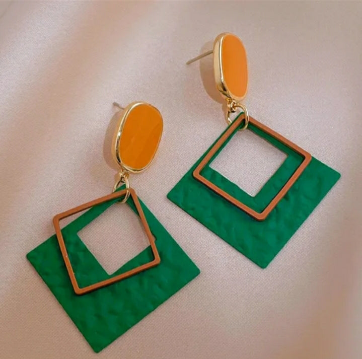 Triangle dangle earrings