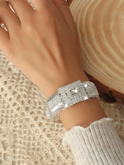 Beautiful diamond square bracelet