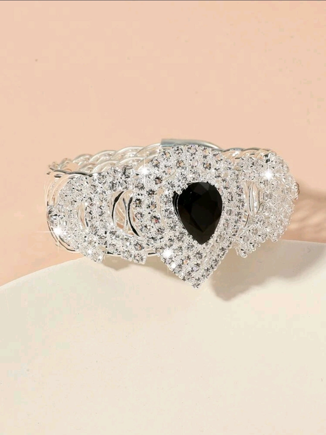 Black diamond bling bracelet