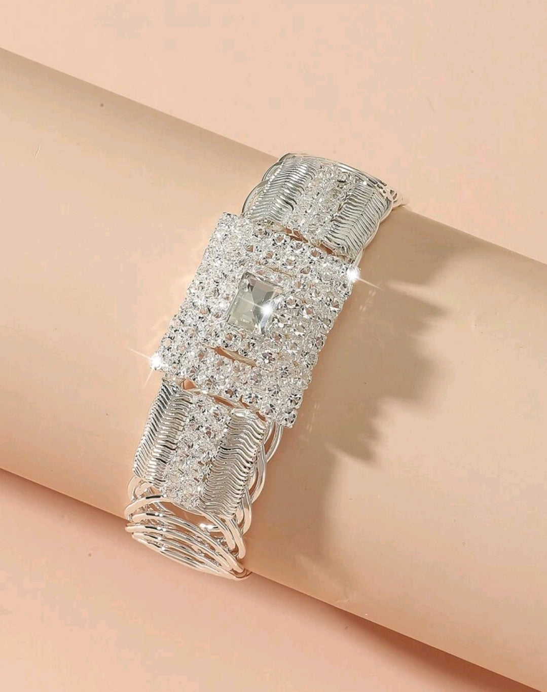 Beautiful diamond square bracelet